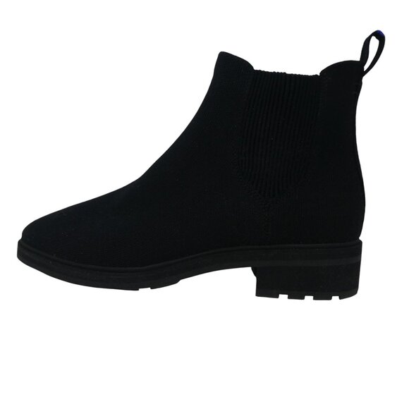 Rothys The Lug Black Knit Wool Blend Water Resistant Chelsea Boots Womens 12 - Picture 4 of 14